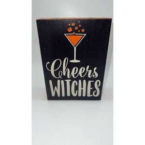 Halloween Decoration‎ Quill to Paper by Sixtress “Cheers Witches” shelf sign.